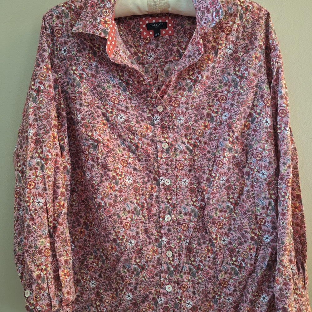 Talbots Multicolor Floral Blouse